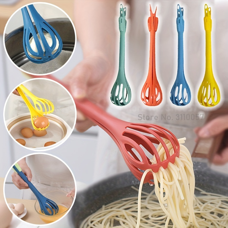 Silicone Pasta Tong, Non-slip Spaghetti Tongs With Teeth & Filter Design,  Heat-resistant Noodles Clips Food Serving Fork Tong For Kitchen - Temu