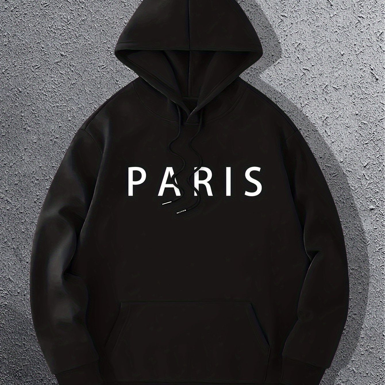 

Paris Pattern Print Hooded Sweatshirt, Hoodies Fashion Casual Tops For Spring Autumn, Men's Clothing