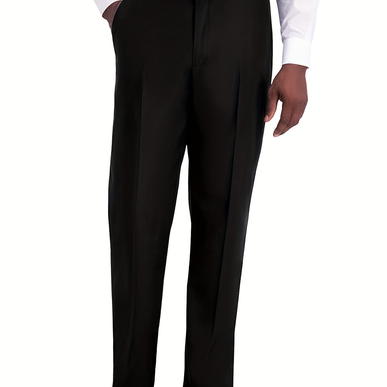 Plus Size Men's Dress Pants Classic Fit Pleat Front Pant - Temu Canada