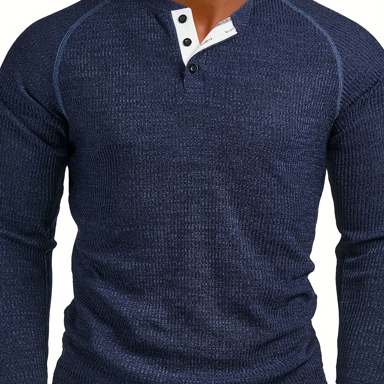 

Men's Casual Henley Shirt Polyester 100 Neck Medium Stretch Striped Raglan Long Sleeve Spring/fall Elastane Regular Fabric Pullover With Single Breasted For Weekend Casual