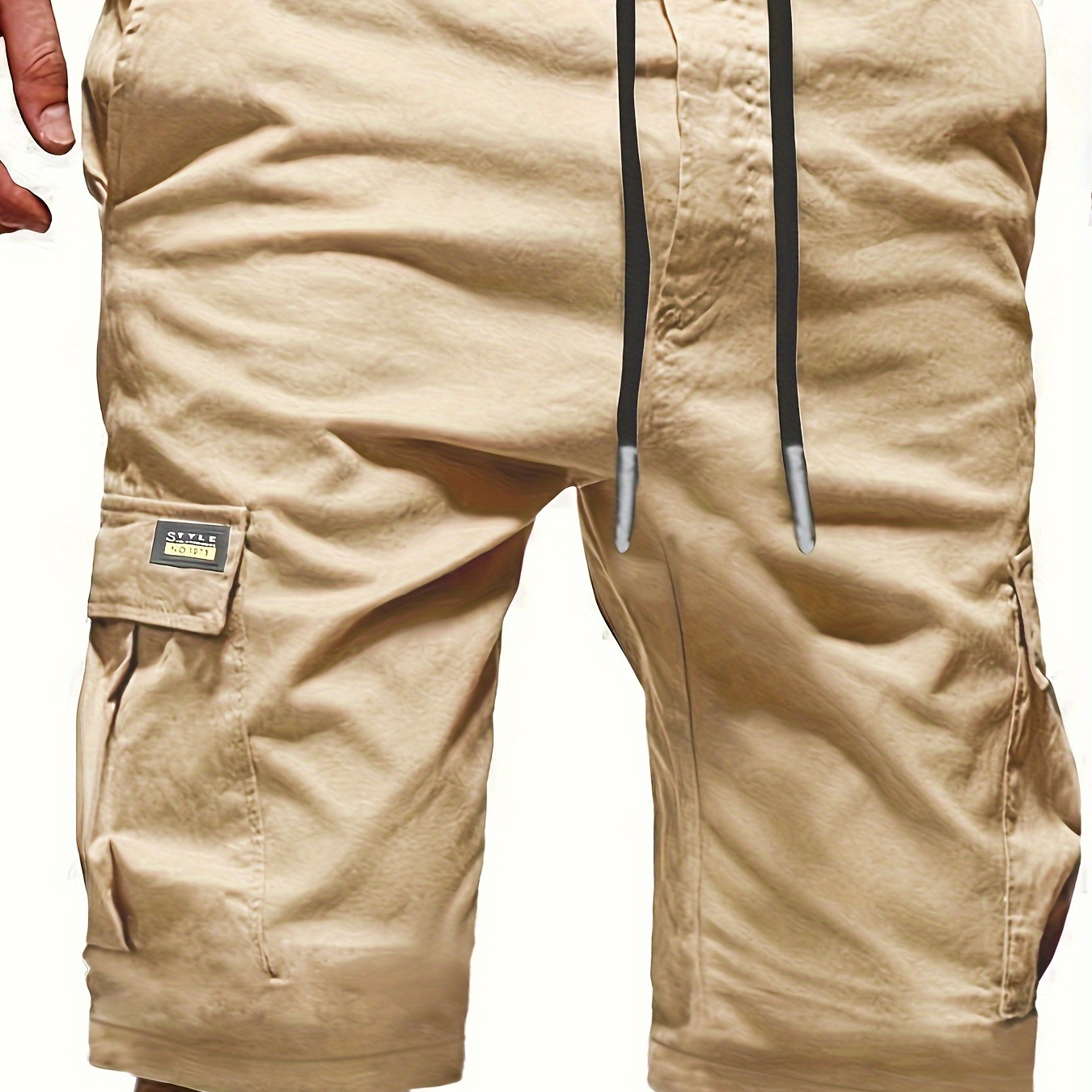 

Cool , Men's Summer Cargo Shorts - Trendy, Loose- Mid-thigh Casual Pants With Drawstring Waist