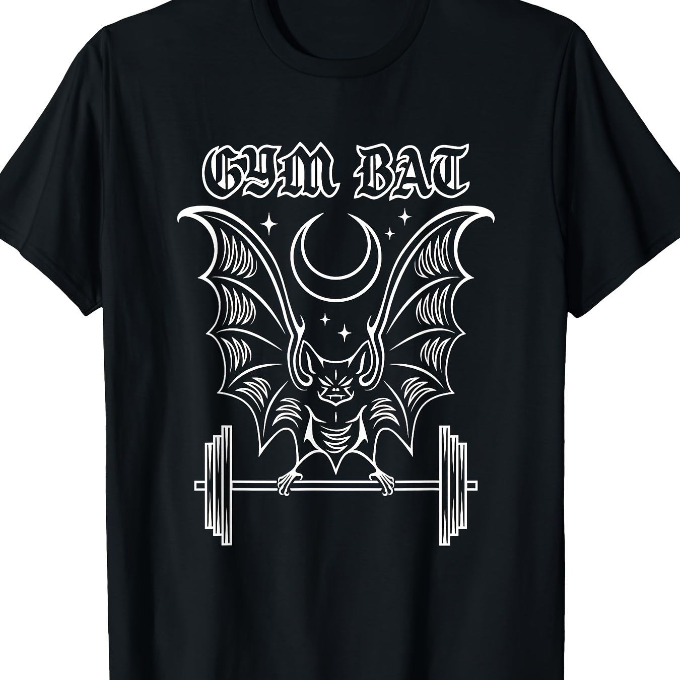 

Gym Bat Gothlete Workout Vampire Bat And Moon Healthy Goth T-shirt200g