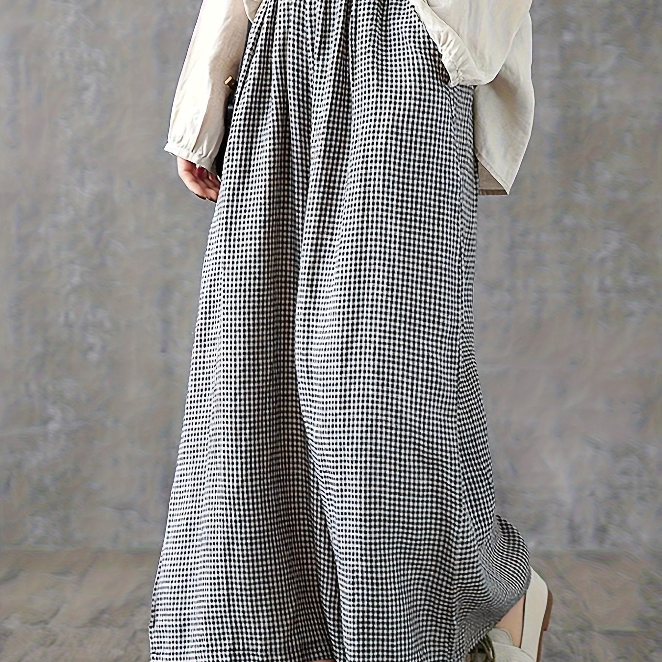 

Vintage Literary Wide Leg Pants Straight Pants High Waist Loose Casual Pants. [attracting Wealth ]