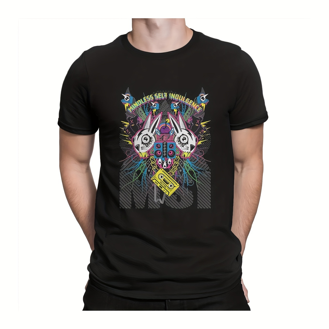 

Men Self Novelty Pure Cotton Tees Crew Neck Short Sleeve T Shirts Birthday Tops Vintage Punk T-shirts 220g