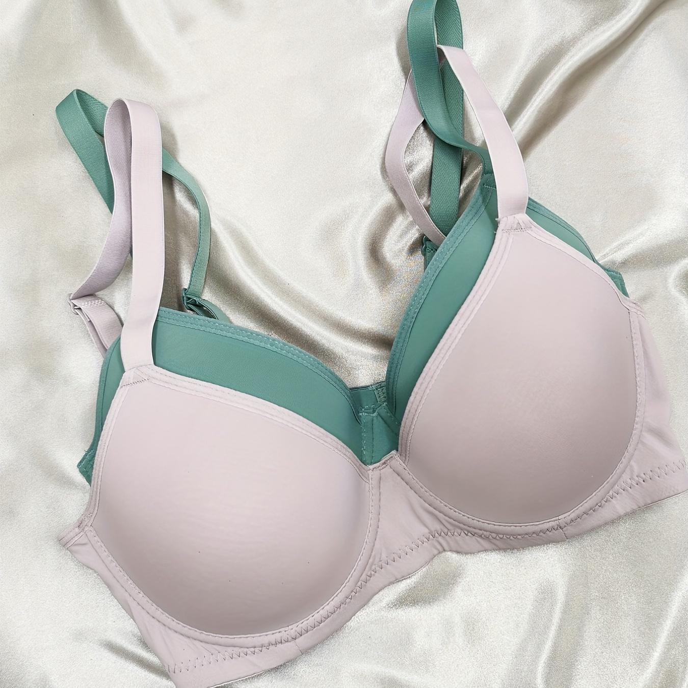 Simple Solid Bras Comfy Breathable Push Everyday Bra Women's - Temu