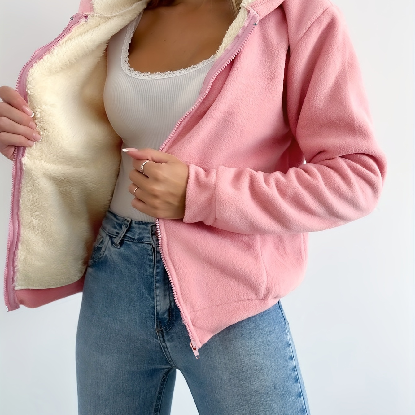 

Fleece-lined Hooded For - , Long , , Washable , For Fall &