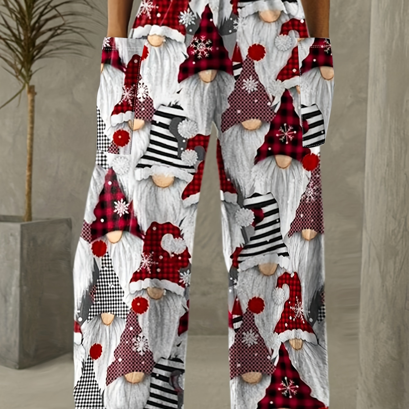 

's - Christmas Pants - Fit, Waist Drawstring, , Washable