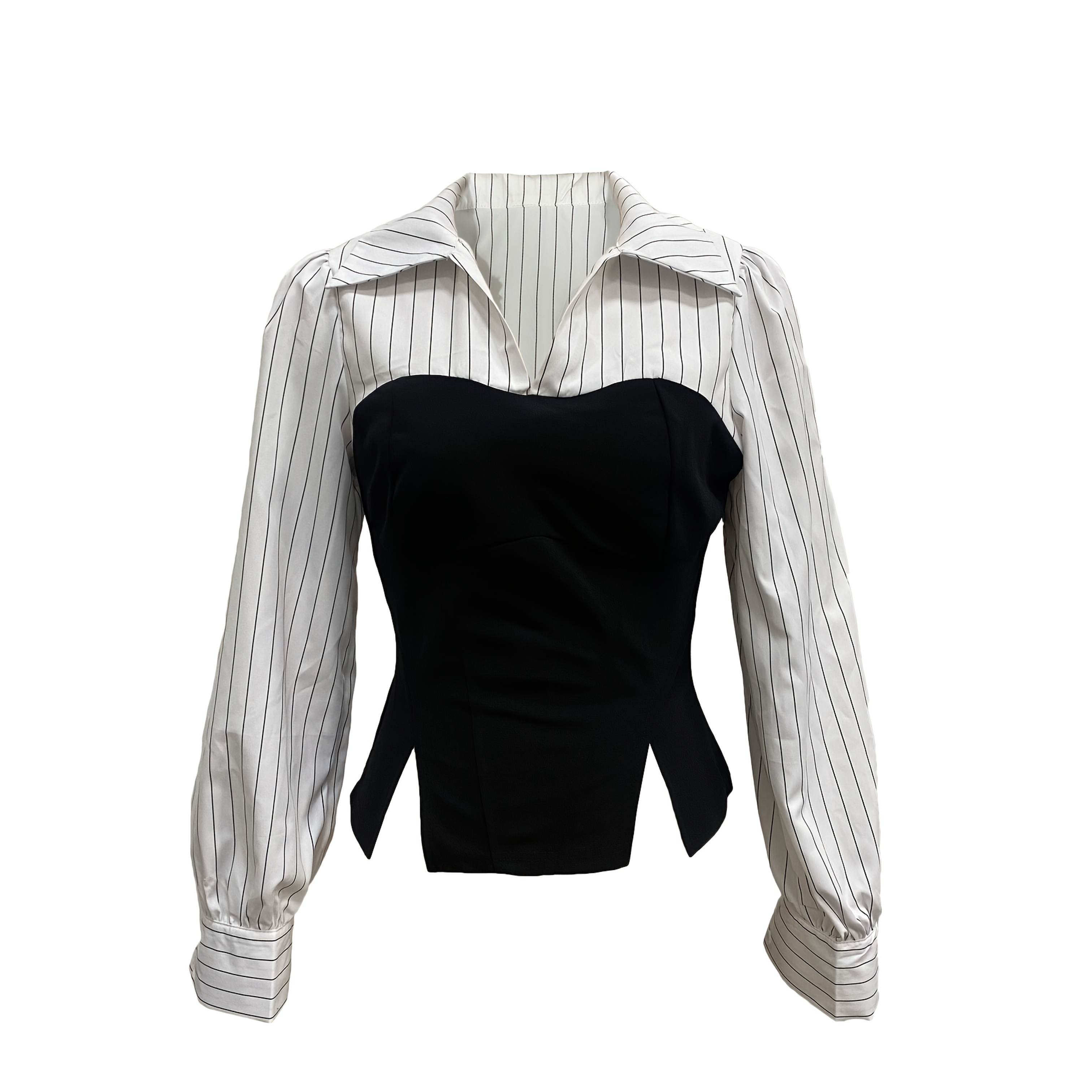 

Elegant Solid Color Polyester Shirt - Machine Washable, Non-transparent, Spring/summer Collection