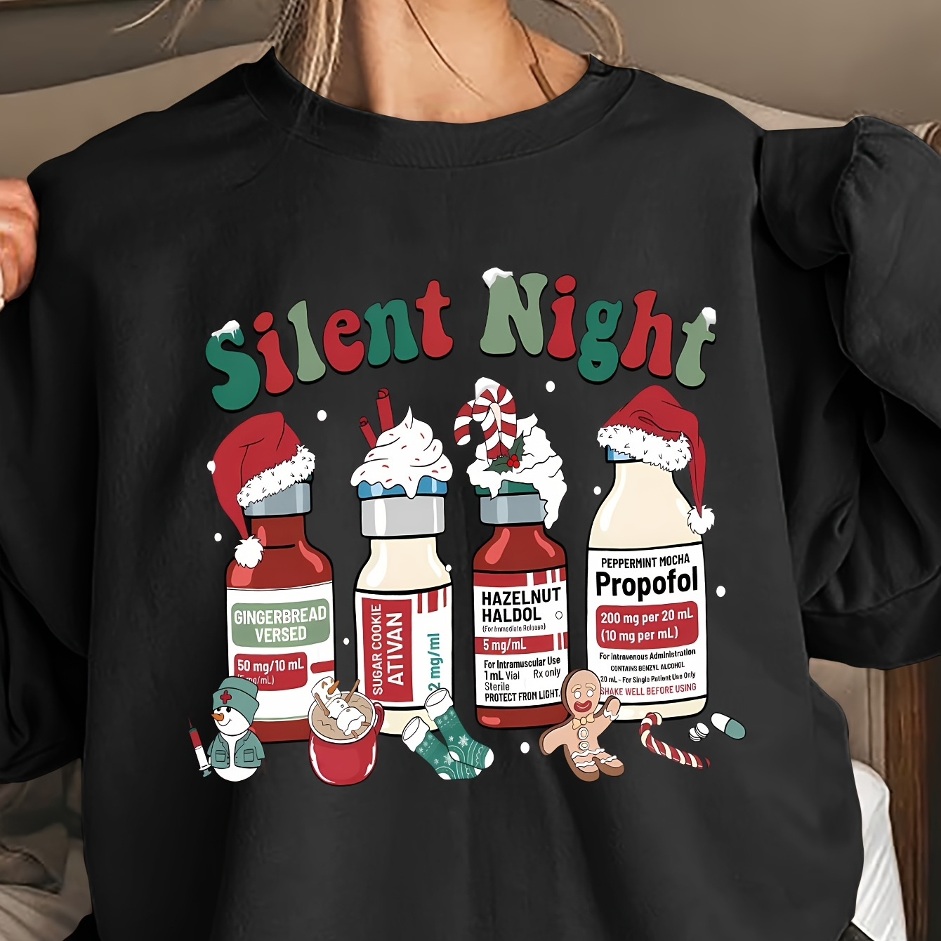 

Casual Round-neck Sweatshirt For Women, Featuring A For Emergency Nurses, Autumn And Winter.