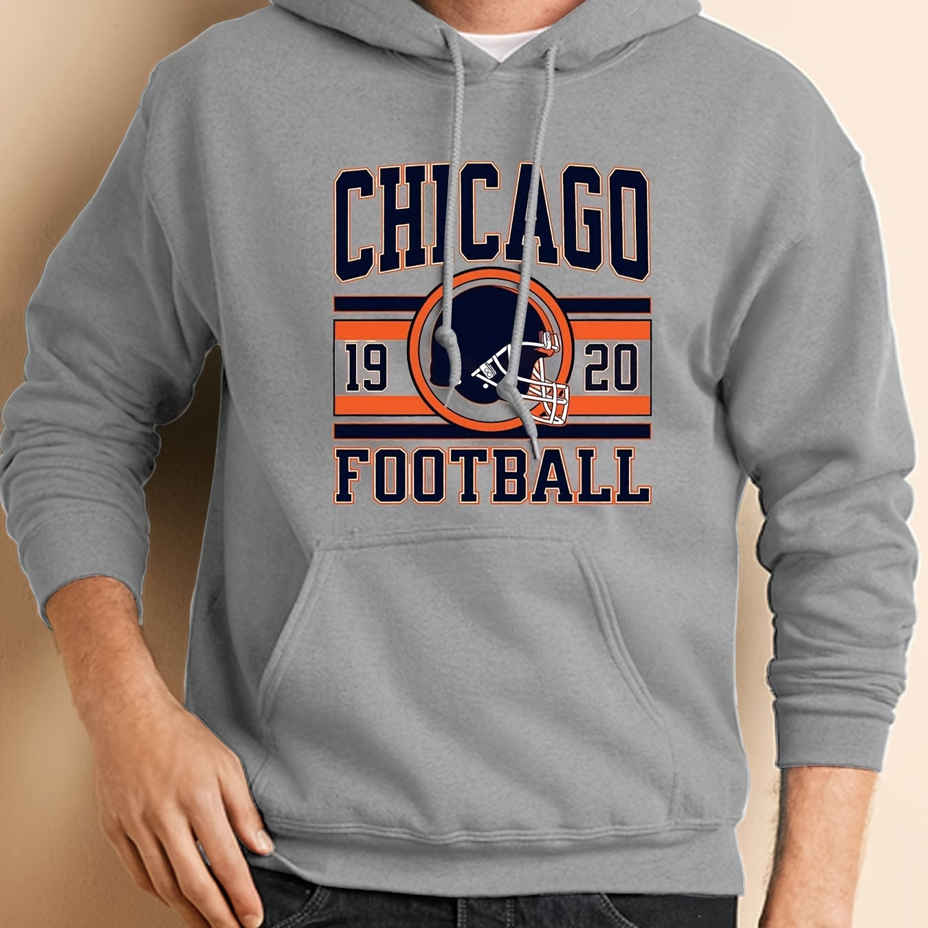 

Vintage Chicago Football Hoodie Sweatshirt Trendy Chicago Football Fan Gift Chicago Sweatshirt 280g