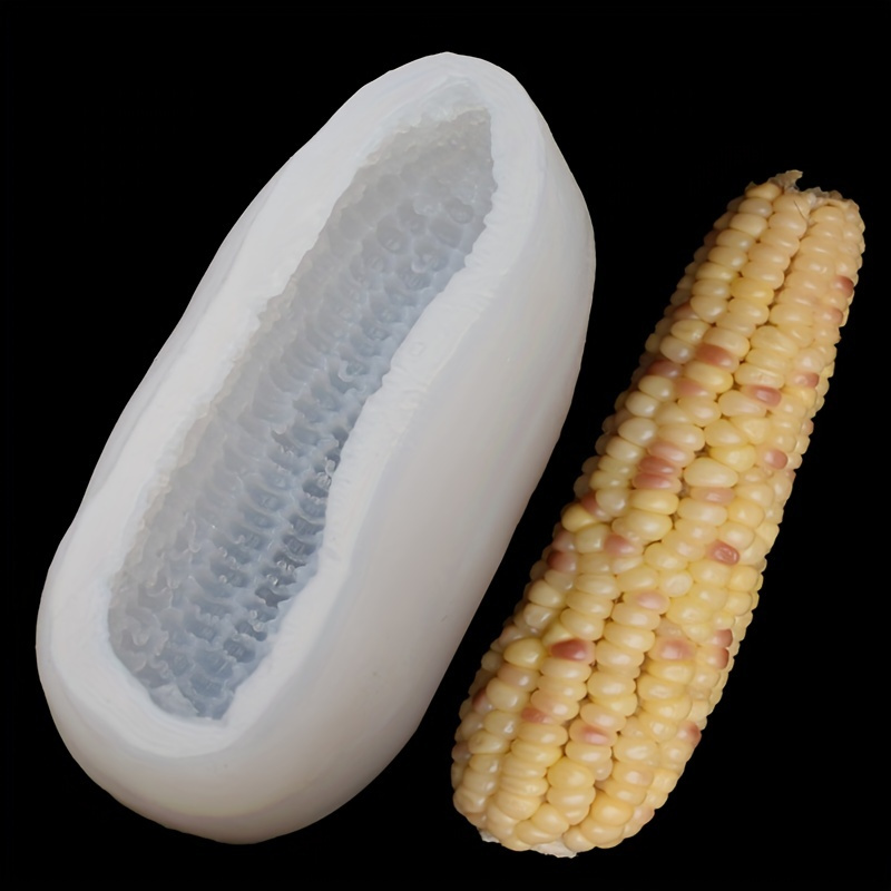 Simulation Half Corn Mold Handmade 3D DIY Creative Corn Shape Scented  Candle Silicone Mold
