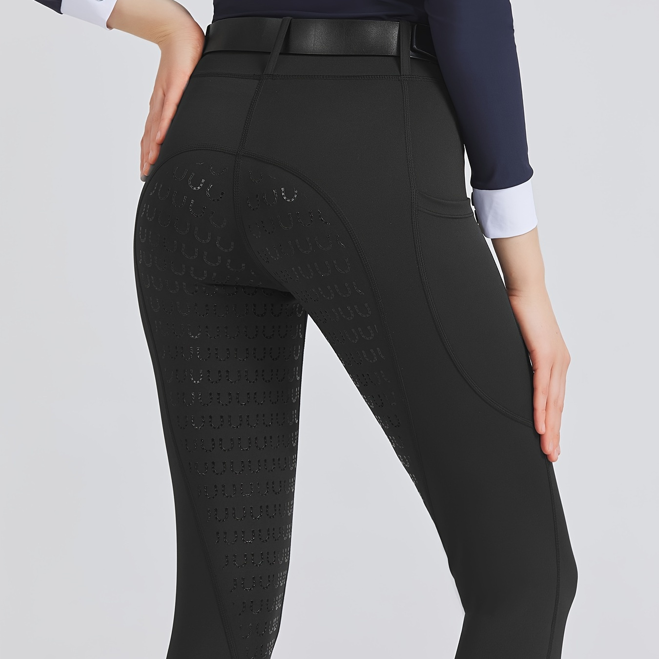 

Pantalon d'équitation slim hautement élastique, pantalon de sport d'équitation pour femmes, vêtements de sport pour femmes (sans ceinture)