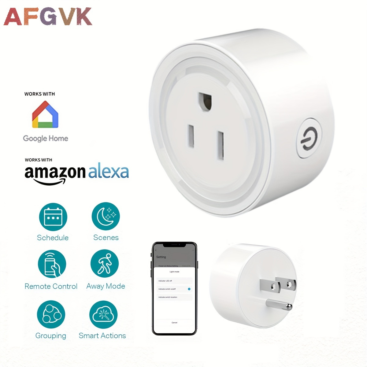 BroadLink Smart Plug Mini, Smart Wi-Fi Timer Outlet Socket Works with  Alexa, Google Home, IFTTT, Support Both 2.4G and 5G Wi-Fi 