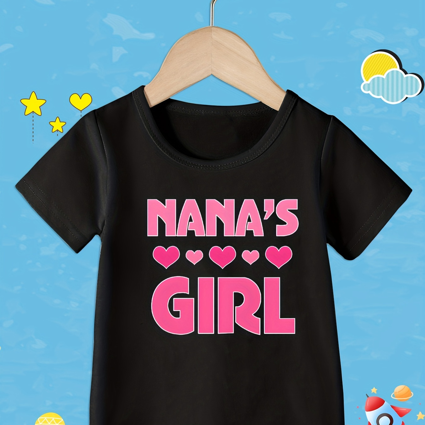 

Nana's Girl Print Kids T-shirt - Soft And Comfortable Short Sleeve Tee For Girls