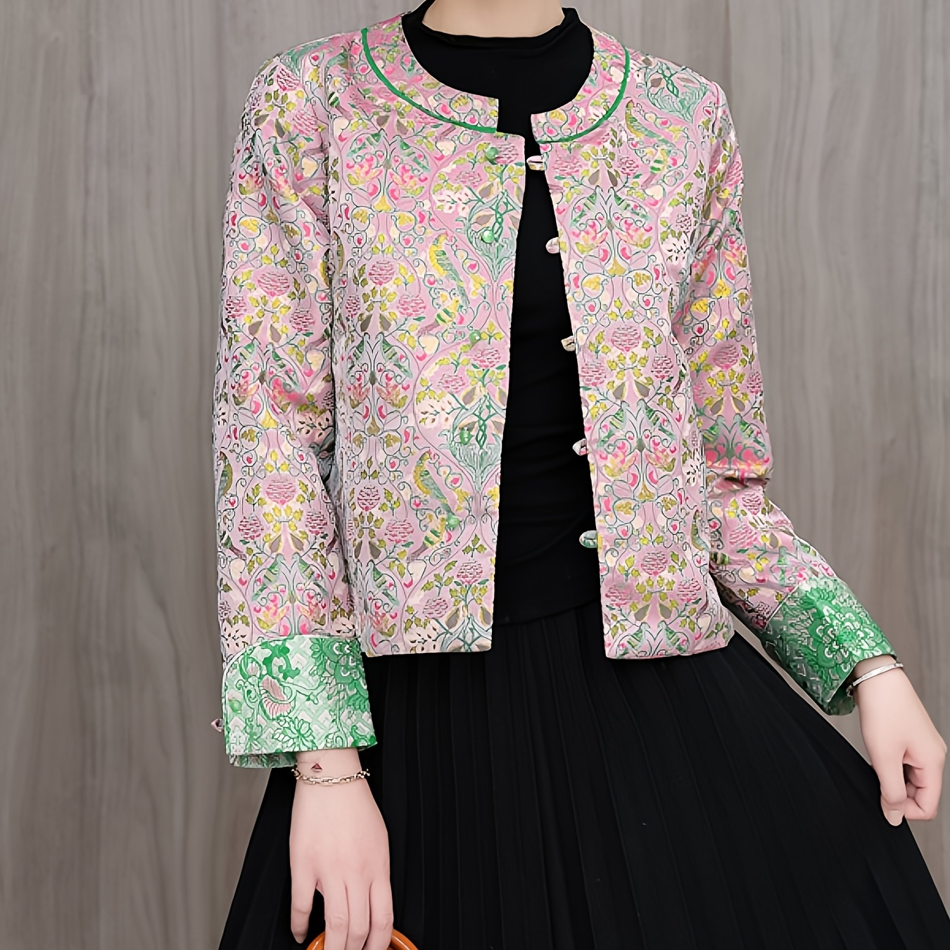 

Gold Thread Jacquard Tang Suit Jacket