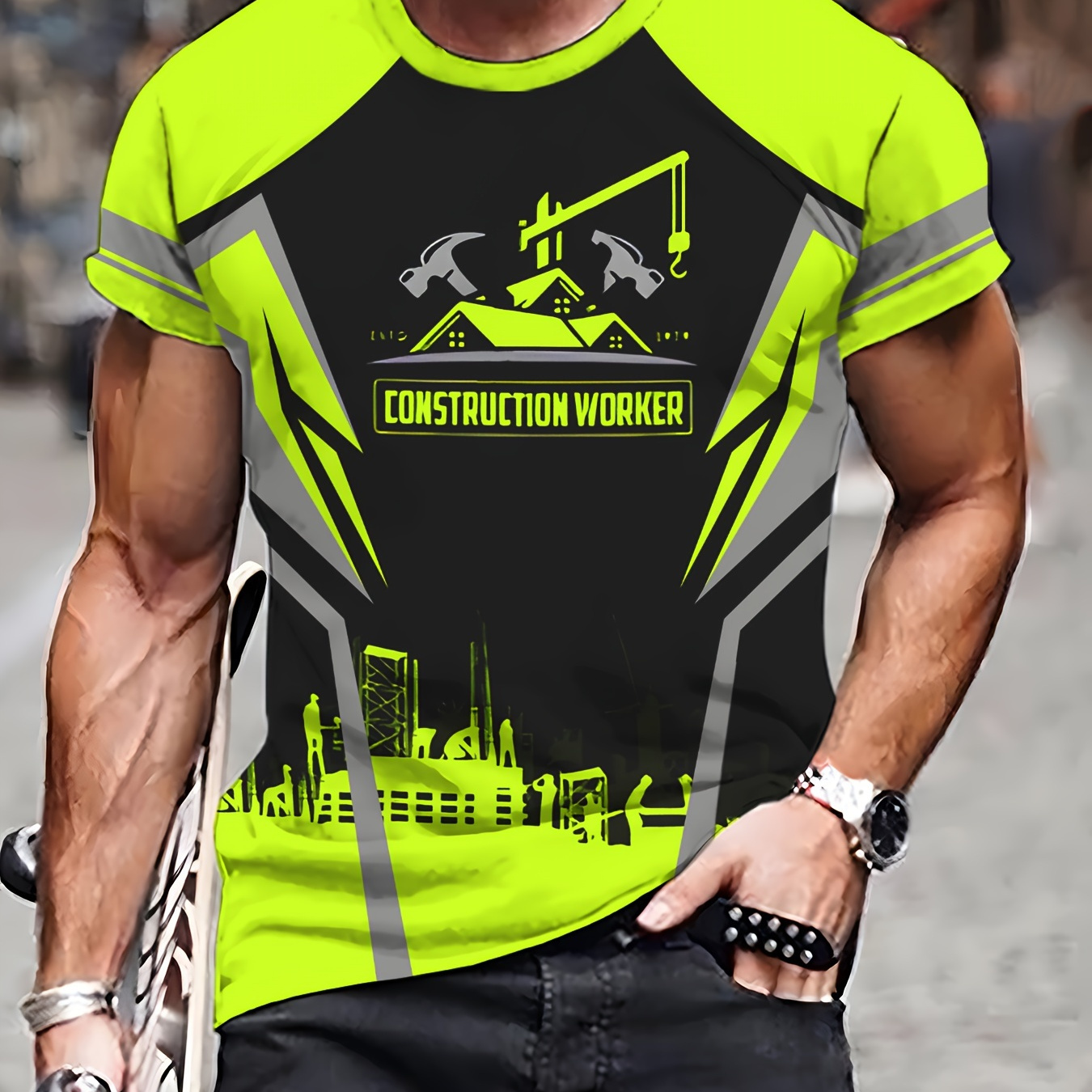 

Men's Round Neck Short Sleeve Pullover T-shirt Theme Summer Thin Casual Loose Trendy Ins