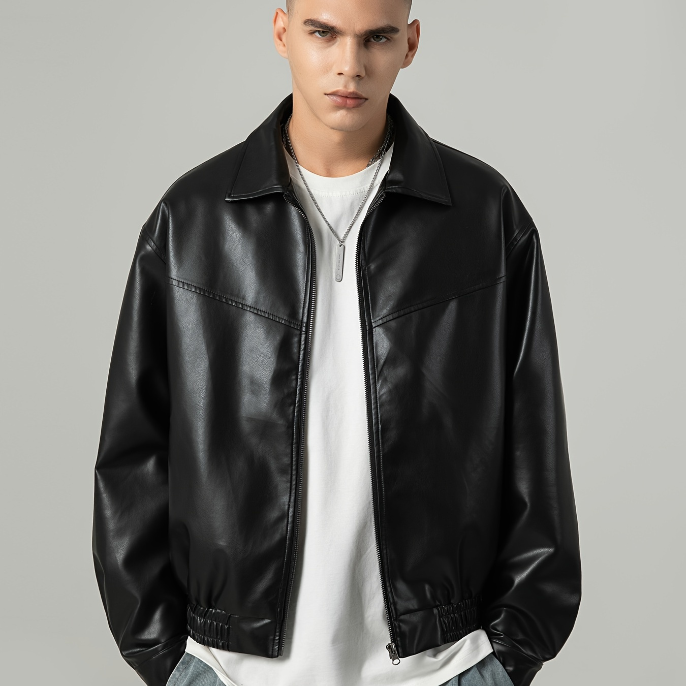 

American Retro Trend Fashion Basic Pioneer Leather Jacket