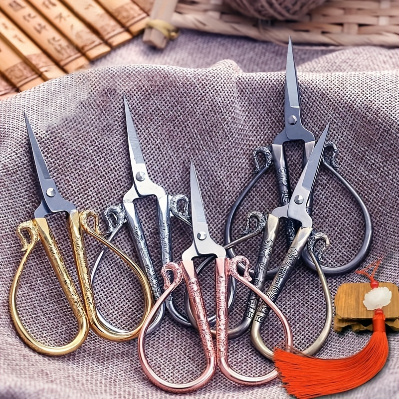 Sewing & Embroidery Scissors Small Retro Sharp-tipped Scissors For Crafts,  Handmade Diy Tools, Orchid Shaped Style, With Sheaths - Temu