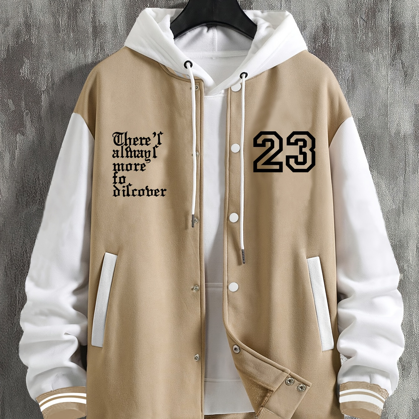 

Men' Jacket With 23 Letters In A - Sports Baseball Jacket - Does Not And Hat - Starry Obm