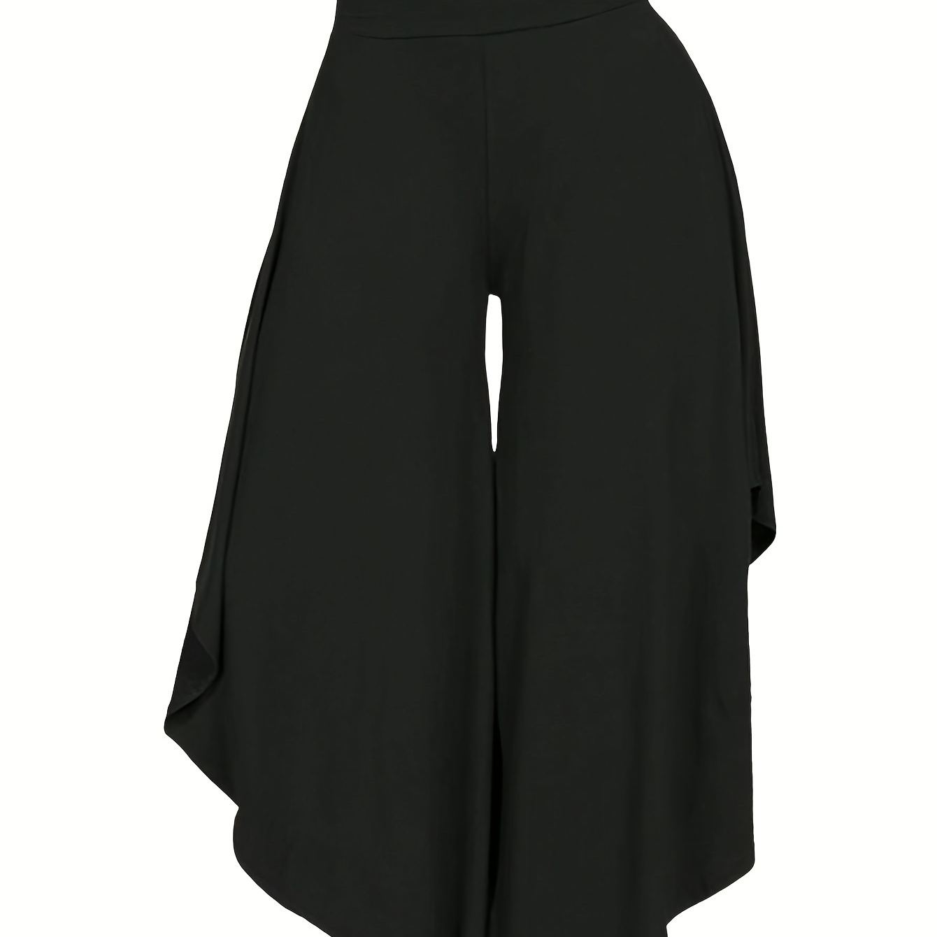 

Elegant Asymmetric Wide-leg Pants - Adult Size - Polyester Blend - Suitable For All Seasons