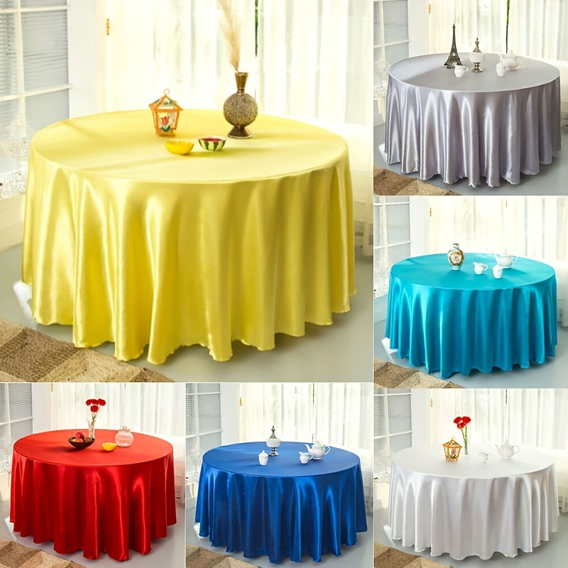 1pc, Nappe En Satin, Nappe Rectangulaire Brillante Recouvrant Une