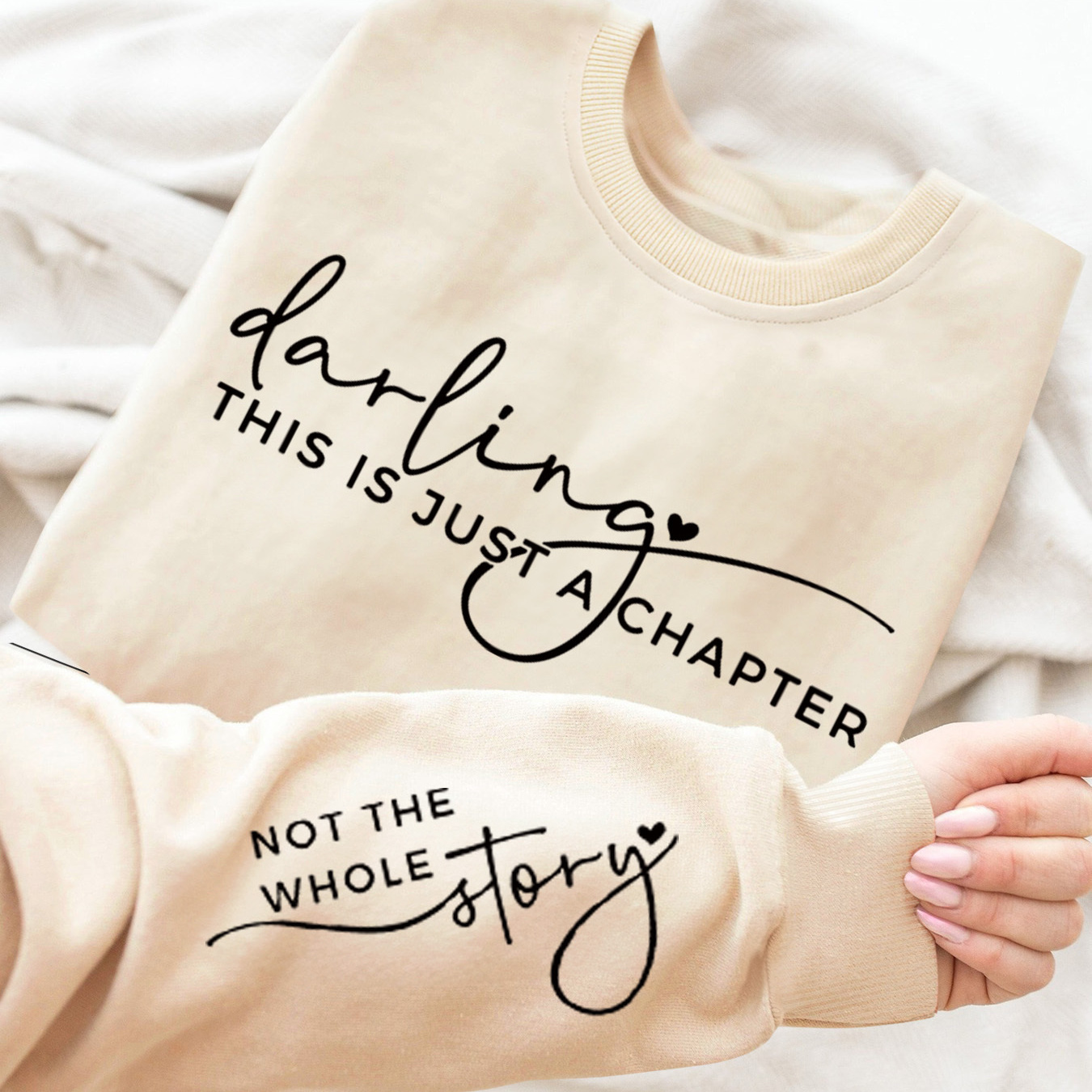 

This Is Just A Chapter Letter Print Sweatshirt, Crew Neck Casual Sweatshirt For Fall & Spring, Women's Clothing
