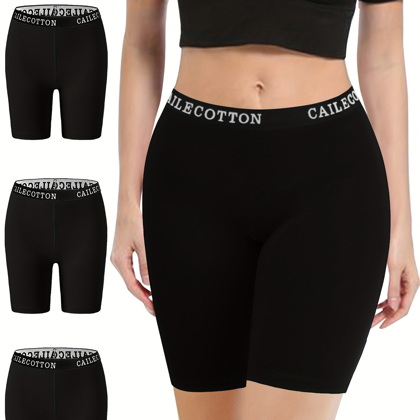 Letter Print Shaping Shorts Tummy Control Compression Butt - Temu