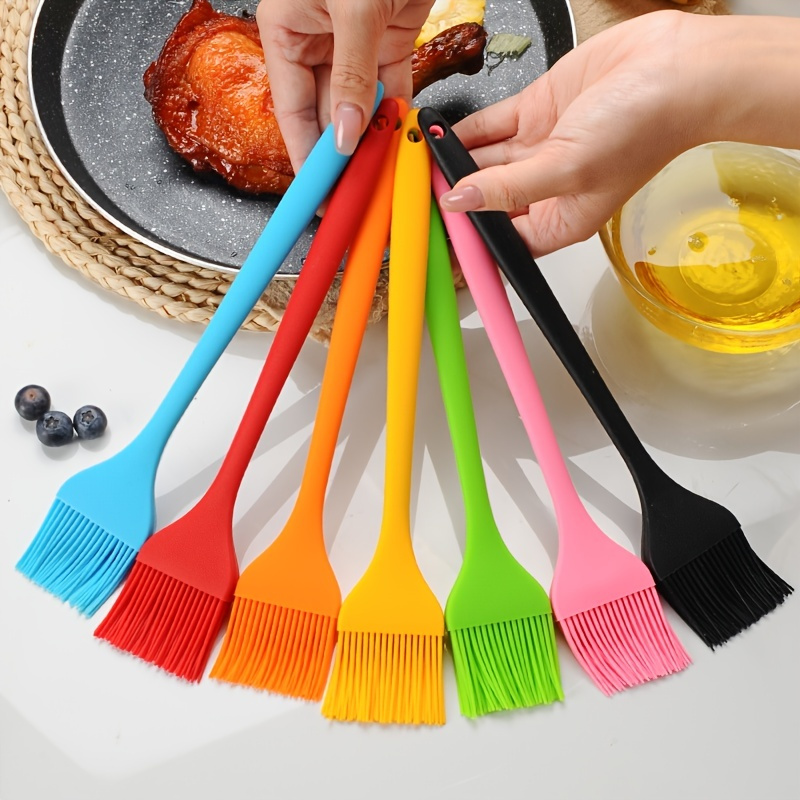 Norpro 7 Mini Heat-Resistant Silicone Basting Brush - For Pastry Glazes,  Baking, Meat Sauces - Blue