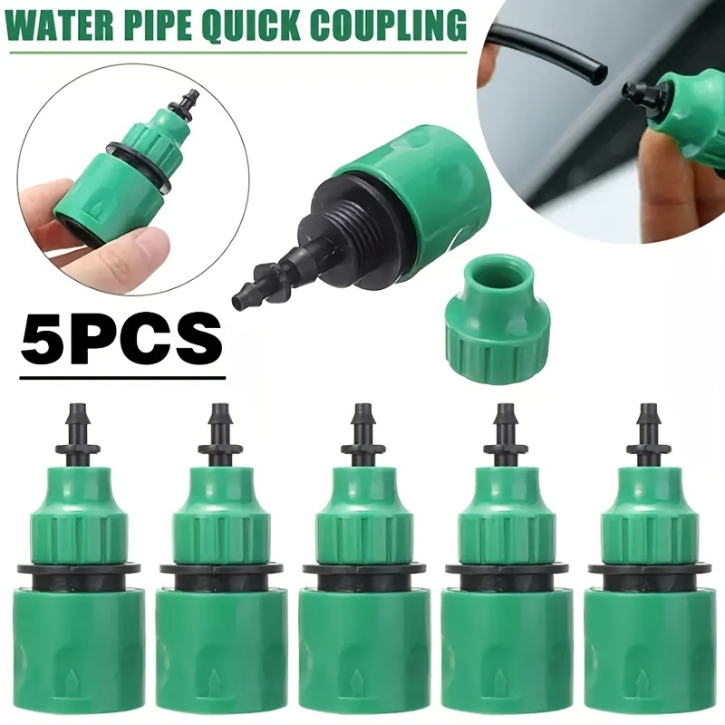 

5pcs 4/7 8/11mm Plastic Garden Water Hose Quick Connectors - Perfect For Micro Irrigation & Drip Systems!