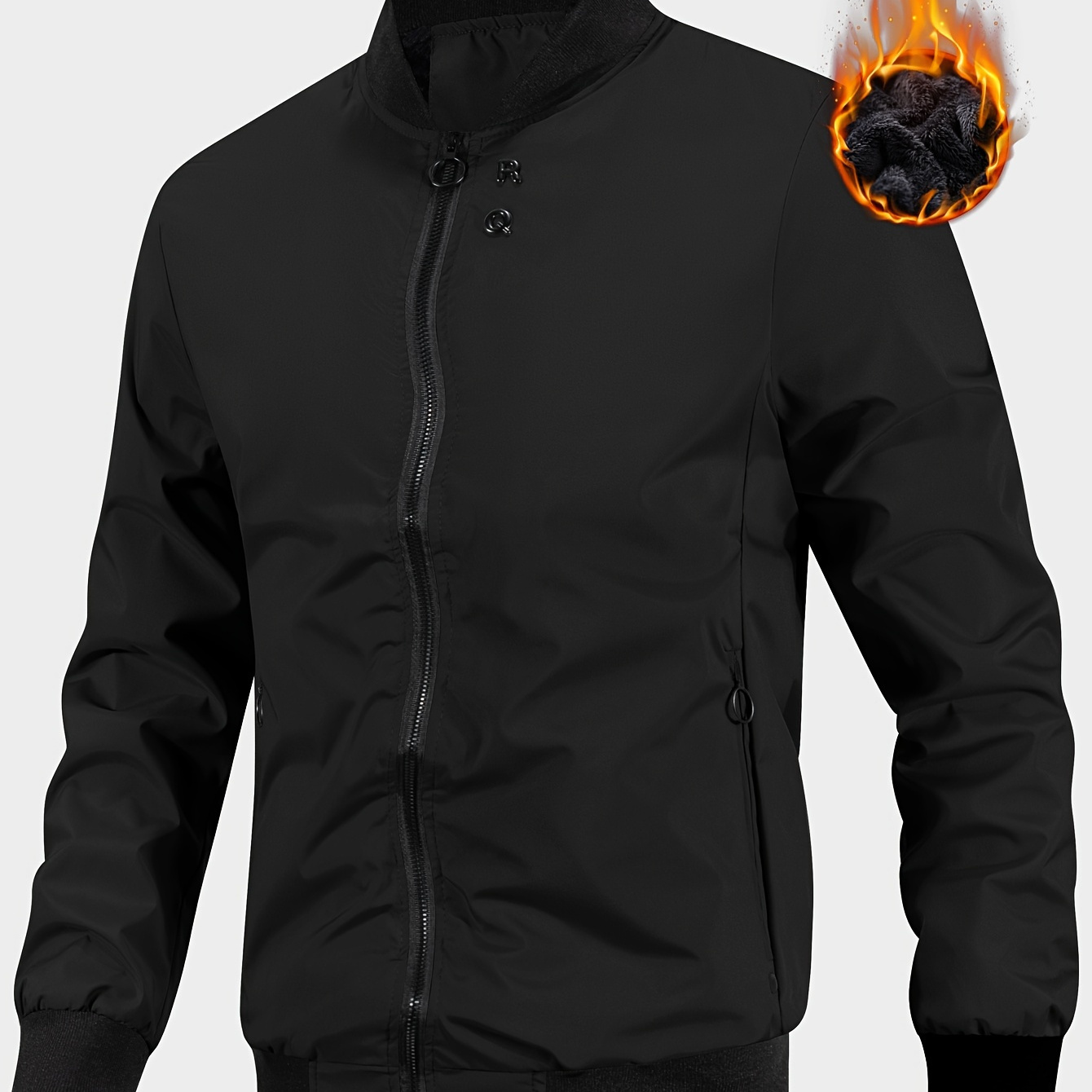 

Men' Fleece Thermal Jacket Coat, Baseball Collar Coats For Fall And Winter