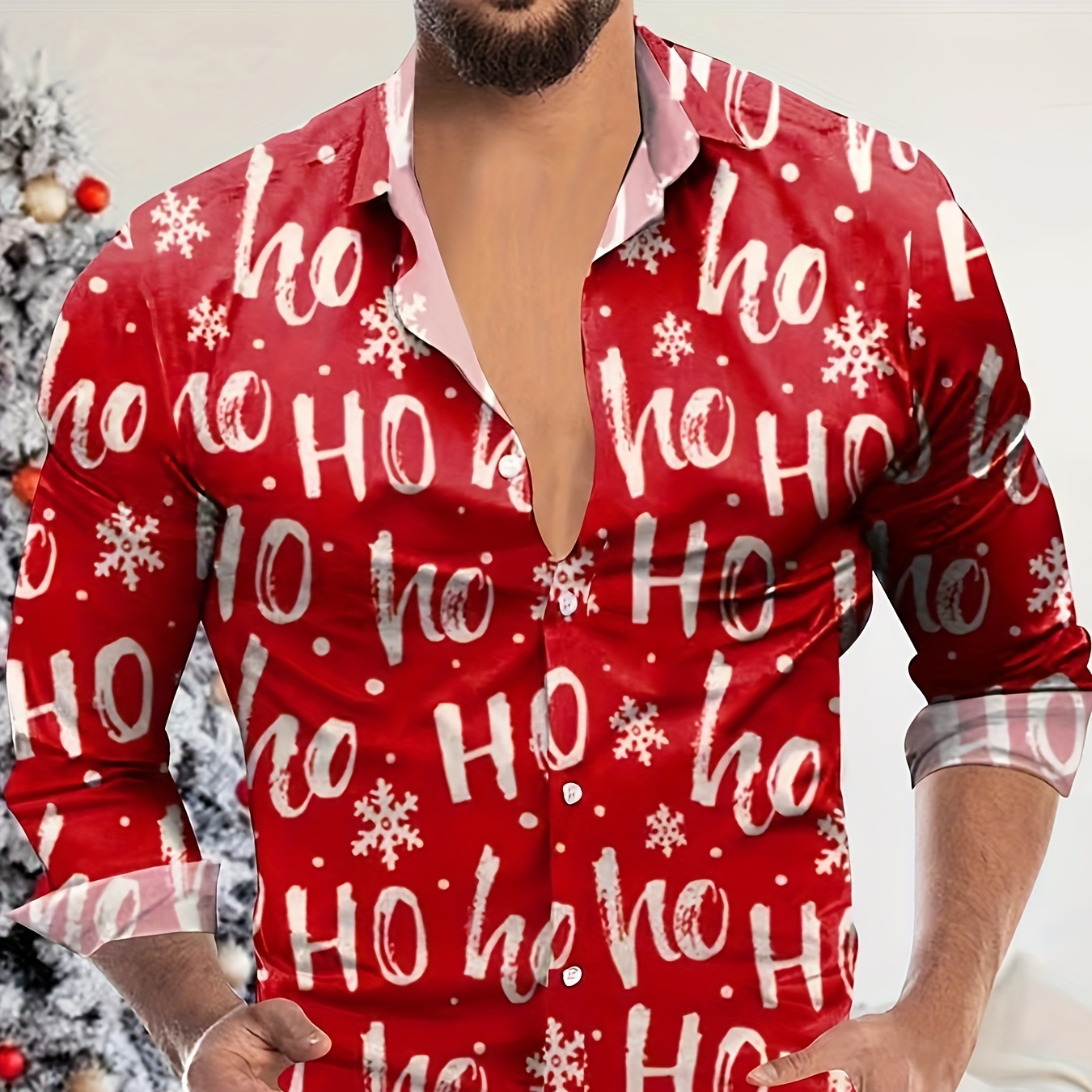 

Long Button-up Christmas Ho 3d Print, , Regular Fit, , Adult