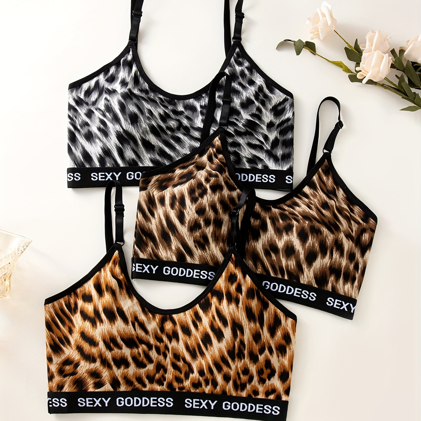 Leopard Print T shirt Bra Comfy Breathable Push Bra Women's - Temu