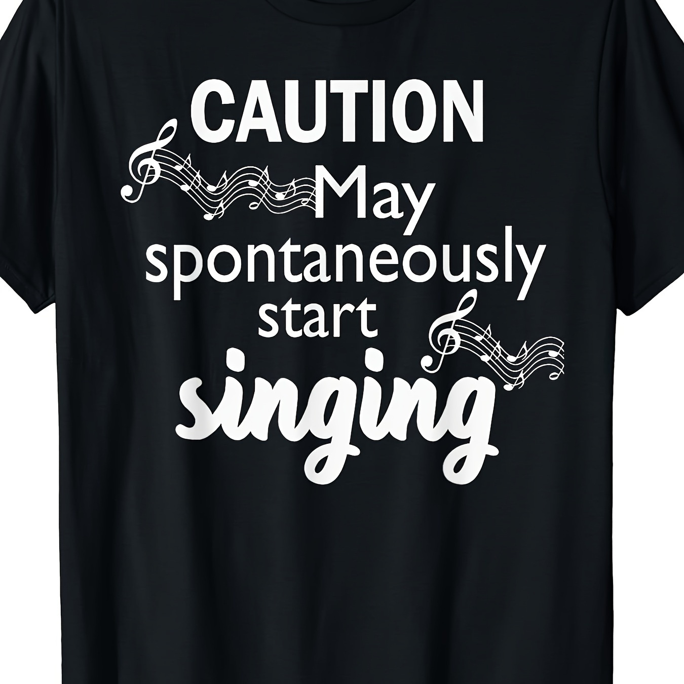 

Singing Music Lover T Shirt Gift - Caution May Start Singing T-shirt