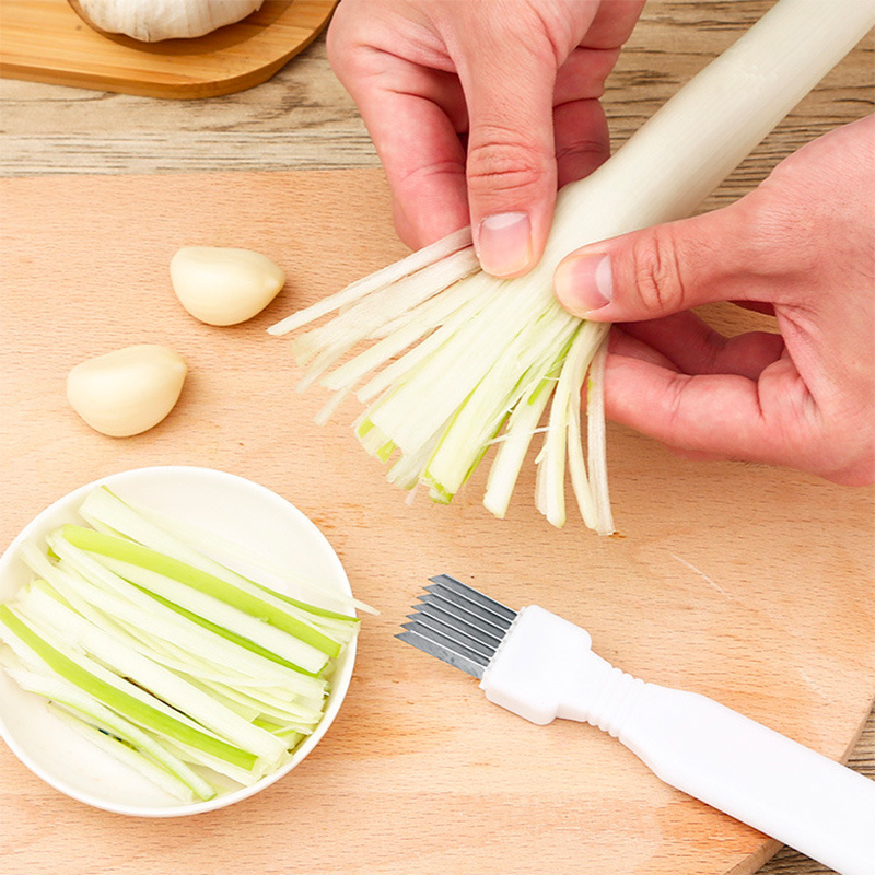 Spring Onion Slicer, Stainless Steel Chopped Green Onion Knife, Scallion  Cutter Shred Silk The Knife