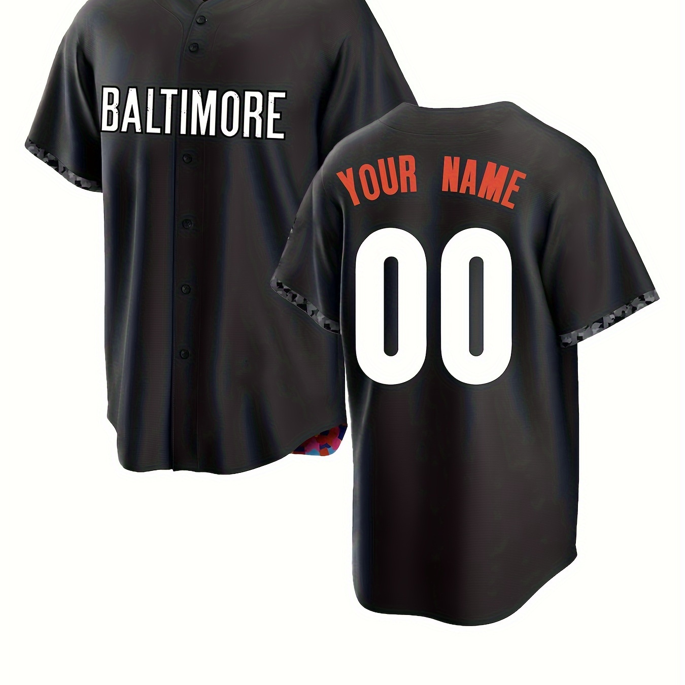 

Customizable Name And Number Embroidered Leisure Sports Customization Men's Baseball Jersey