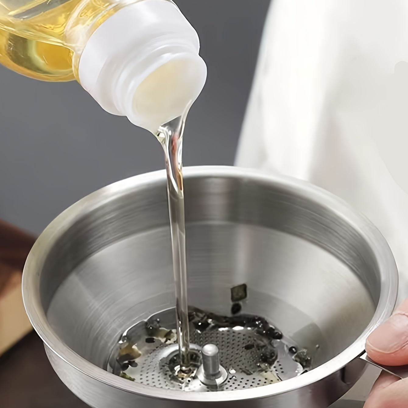 

1pc 304 Stainless Steel Funnel Functional Stainless Steel Kitchen Oil Honey Funnel With Detachable Strainer/filter For Perfume Liquid Water Tools