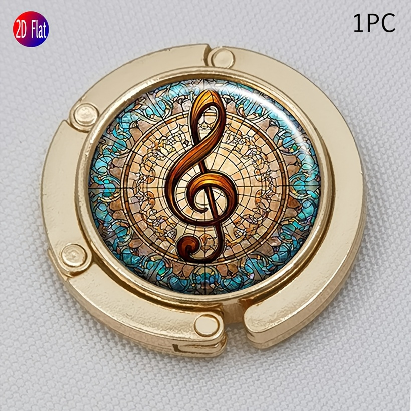 TEMU Purse Hanger Shaped Like A Music Note, Foldable For , Designed For Women To Hold Handbags, Portable For Use On Tables