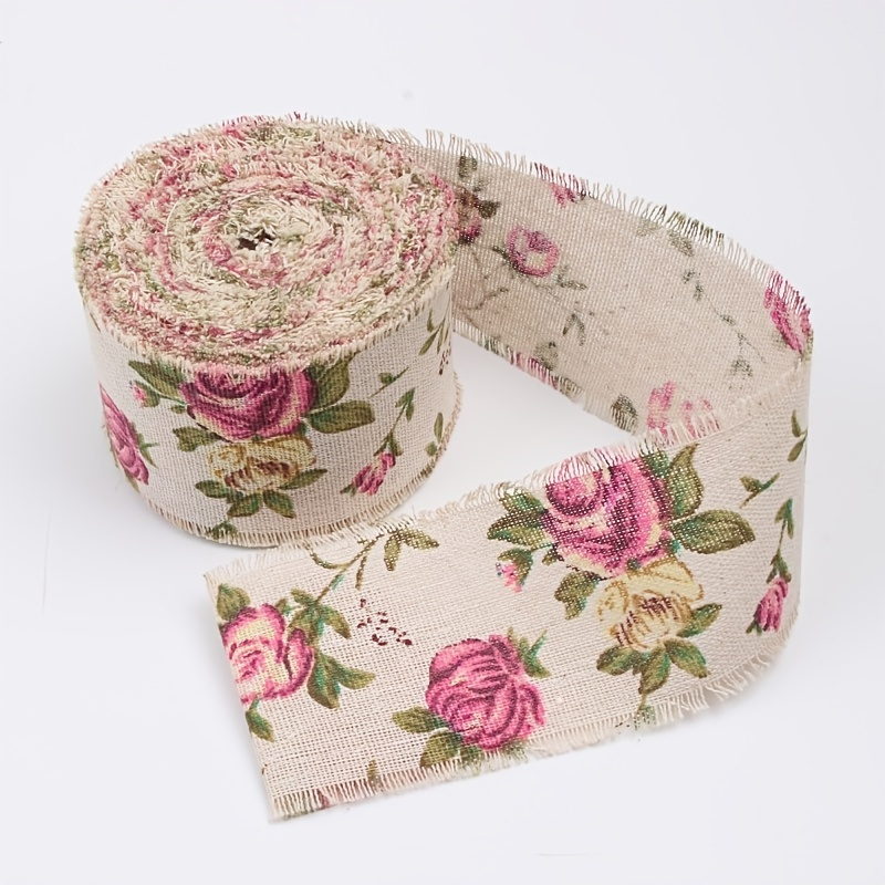 

10m/roll Diy Clothing Accessories Tear Edge Flower Cloth Strips Pull Wool Cotton Burlap Roll