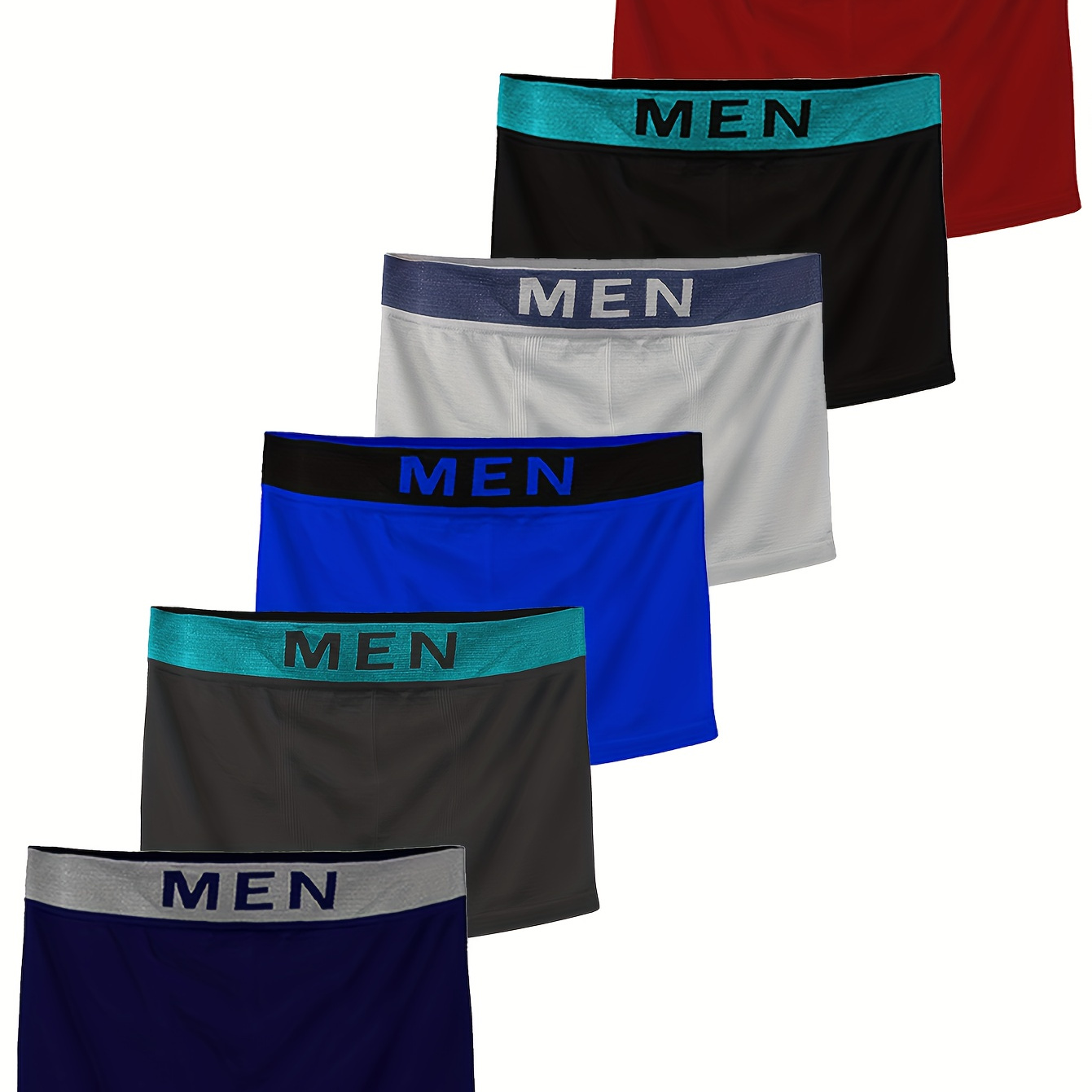 

2/6 Pcs Men's Antibacterial Underwear, Casual Boxer Briefs Shorts, Breathable Comfy Stretchy Boxer Trunks, Sports Shorts