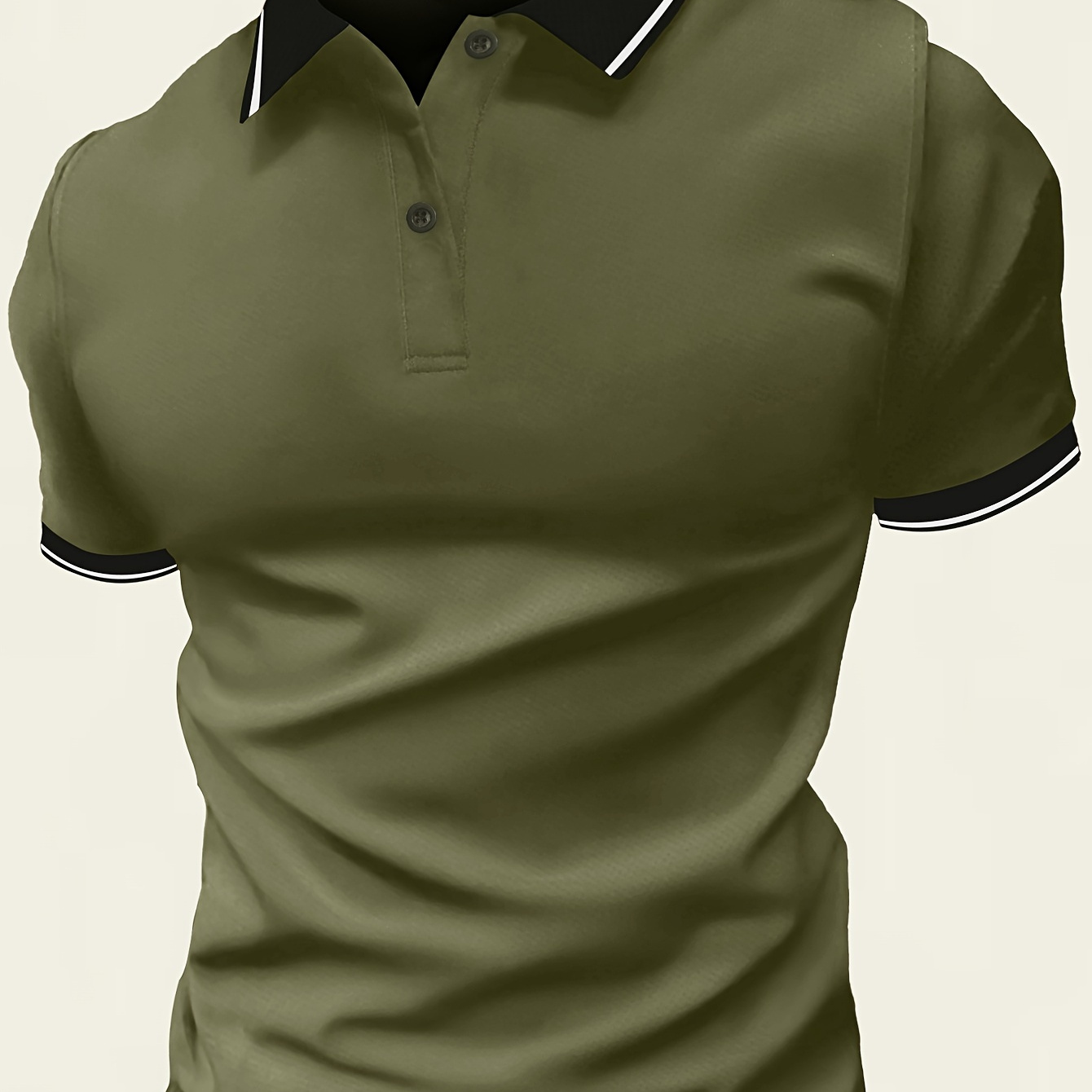 

Breathable Regular Fit Golf Shirt, Men's Casual V-neck T-shirt Short Sleeve For Summer, Men's Clothing