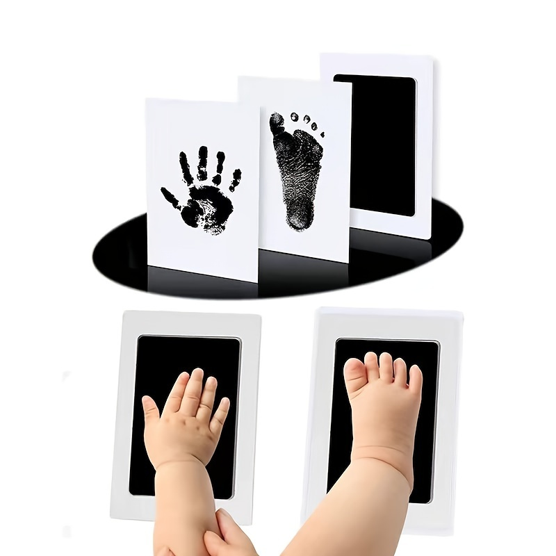 

Diy Hand And Footprint Kit, Ink Pads Photo Frame Handprint, Toddlers Souvenir Accessories, Safe Clean Baby Shower Gift