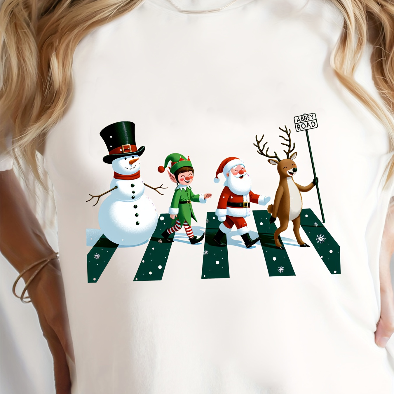 

Graphic Print T-shirt, Short Sleeve Crew Neck Casual Top For Summer & Spring, Women's Clothing