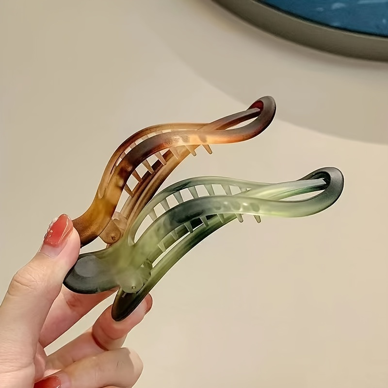 Hollow Star Metal Hair Claw Clip Slivery Alloy Nonslip Strong Hold Grip Hair Jaw Clip For Thick