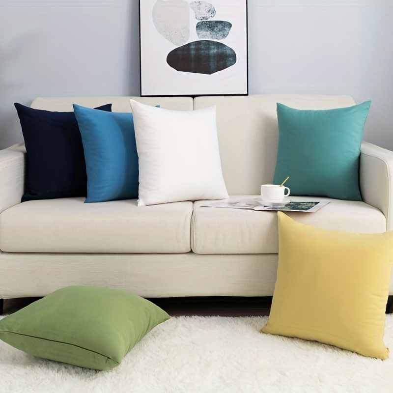 Soft Throw Pillows, White Bed Pillow For Sofa, Bed And Couch Bedroom Dorm  Room Hotel - Temu