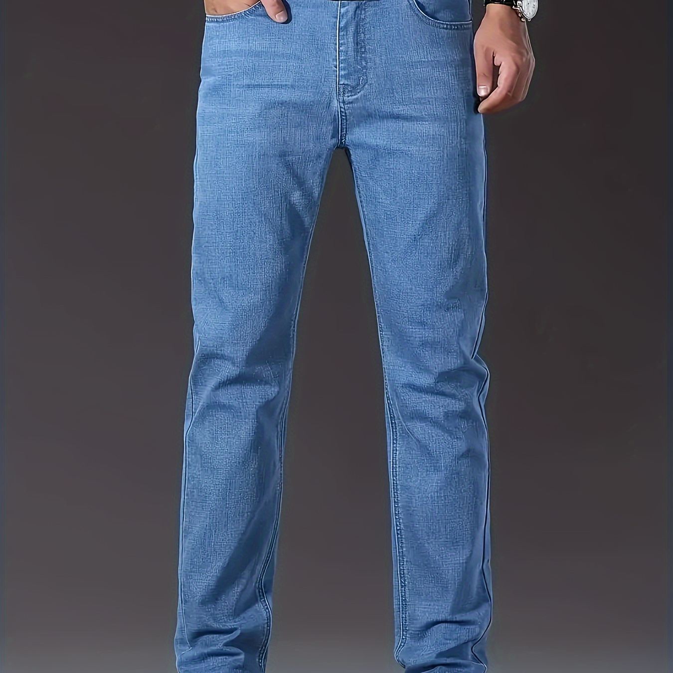 

Men's Slim Fit Denim Pants, Men's Classic Design Denim Jeans, Versatile For Business And Casual Wear