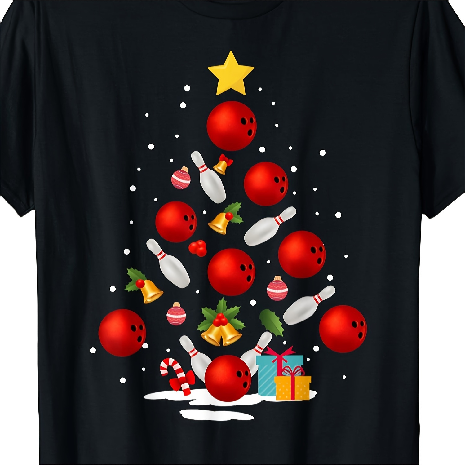 

Bowling Christmas Tree Gifts For Bowler Lover Player T-shirt