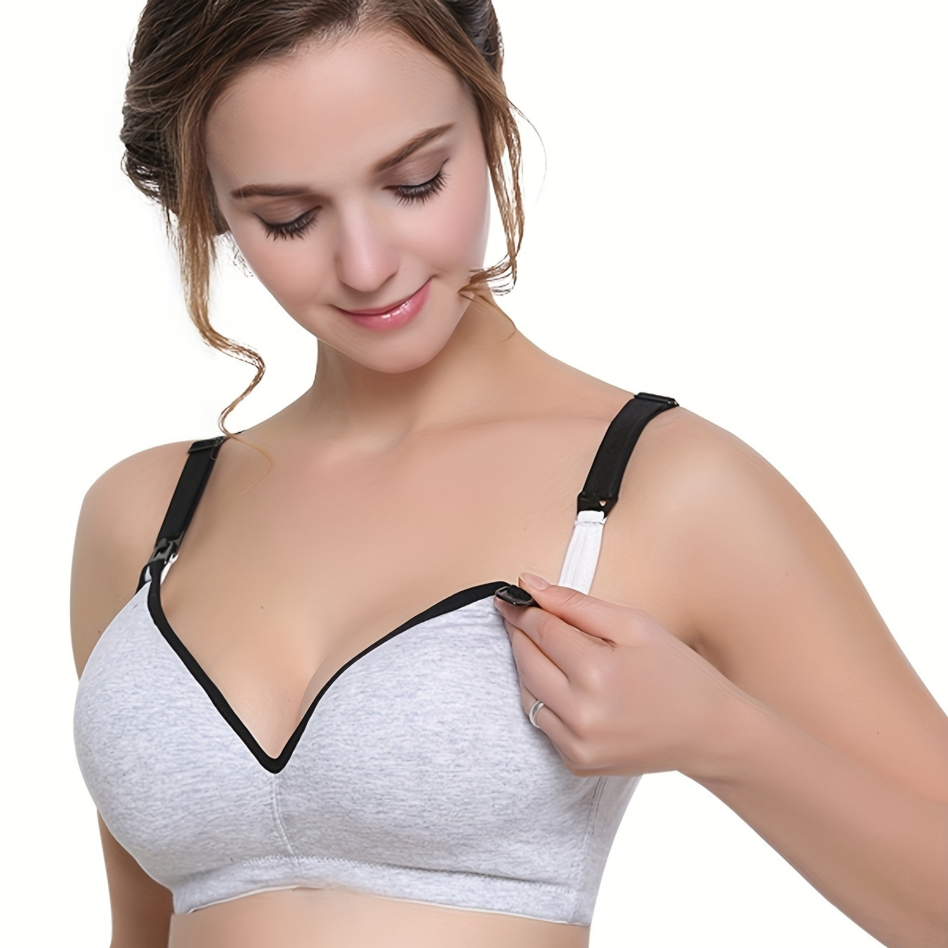 Pregnant Women's Postpartum Bras, Supportive Breastfeeding Comfy Bra For  Daily Comfort, Open Front Button Maternity Nursing Bra