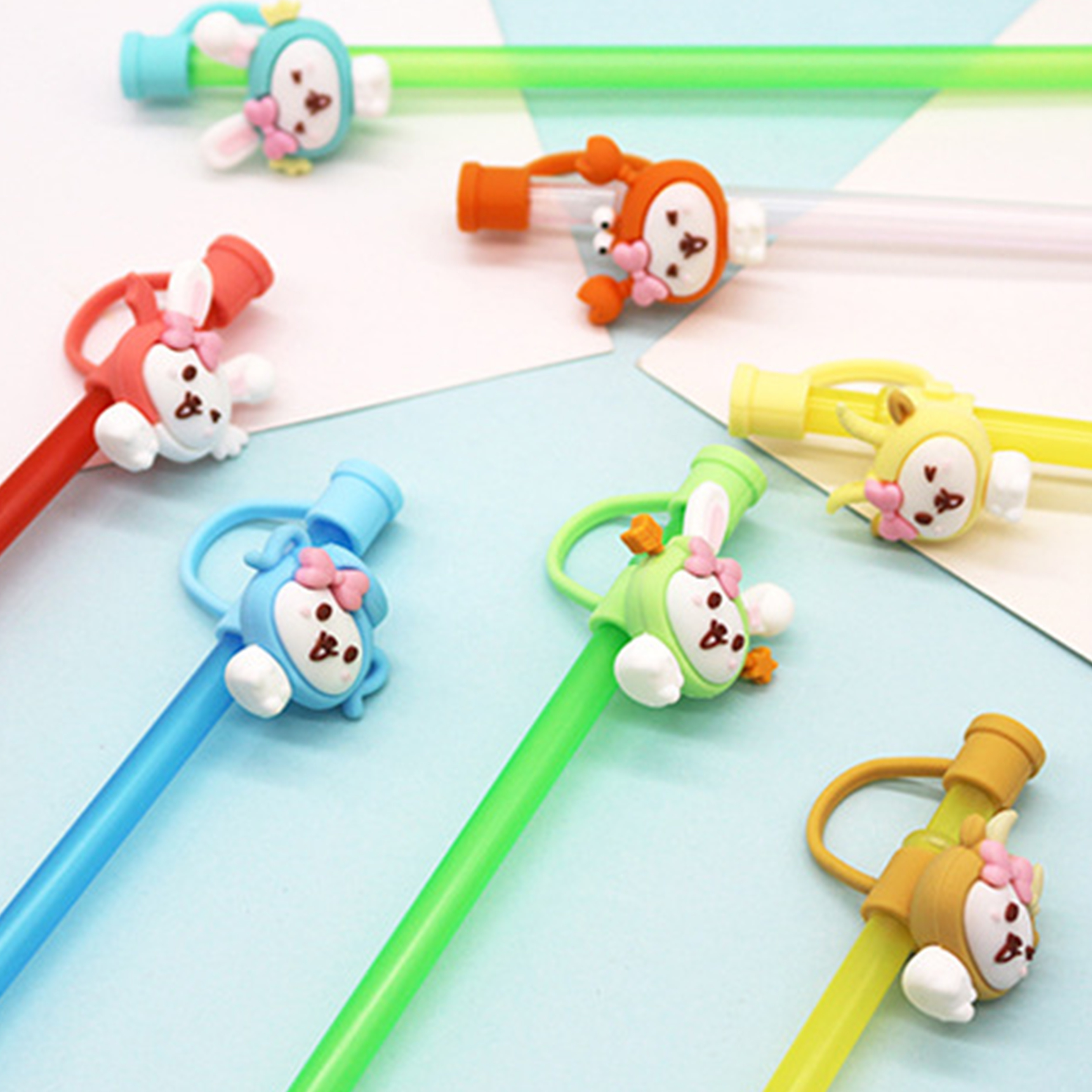  10pcs Straw Covers for Reusable Straws, Cloud Duck Bear Shaped  Straw Caps Covers Cute Silicone Straw Tips Cover Dust-Proof Straw Covers Cap  Straw Toppers for Sippy Cups with 6-8mm Diameter Straws 