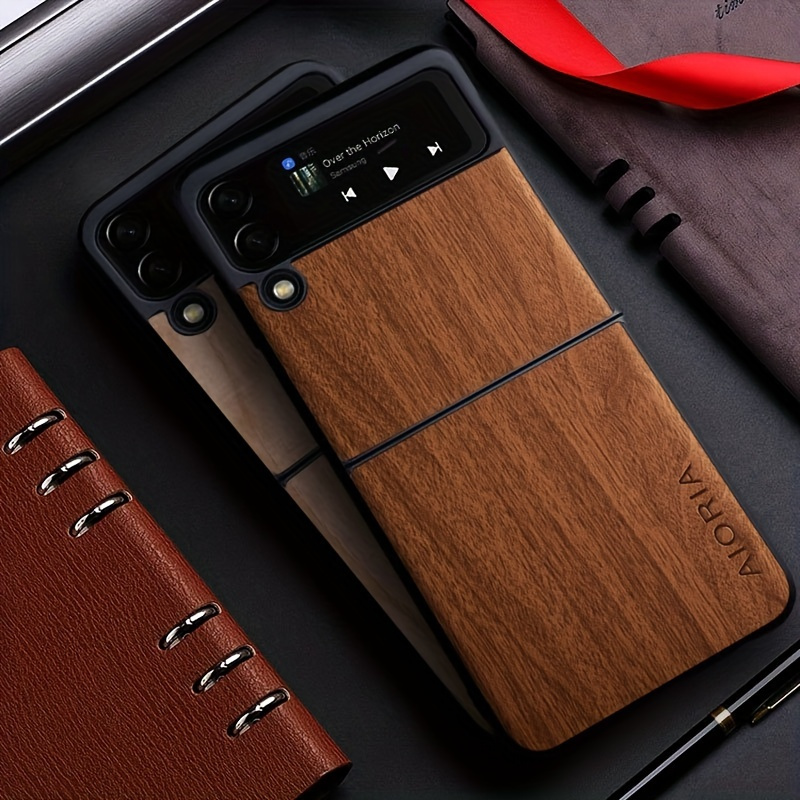

Case For Samsung Galaxy Z Flip 3 Flip3 Zflip3 5g Bamboo Wood Pattern Leather Cover For Samsung Galaxy Z Flip3 Flip 3 Zflip3 Case, For Men Women Nice Small Gift