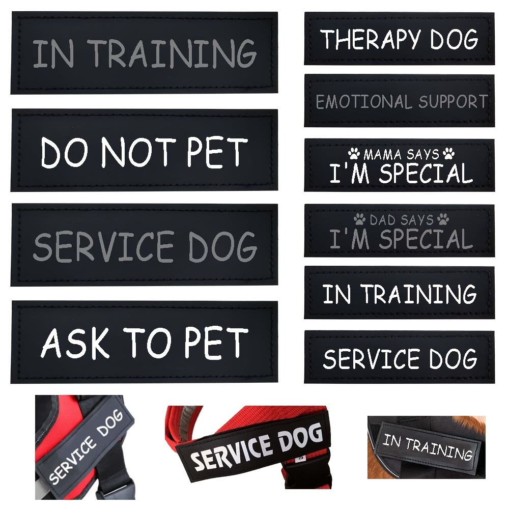 "2pcs/lot Reflective Service Dog in Training Vest with ""Do Not Pet"" Patch - Keep Your Dog Safe and Focused"